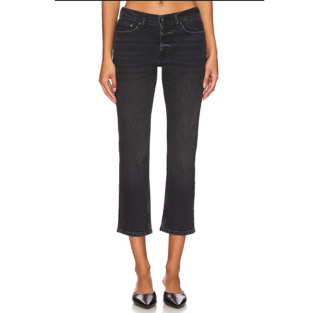 Anine Bing Nix Denim Jeans in Iron Black color (28)